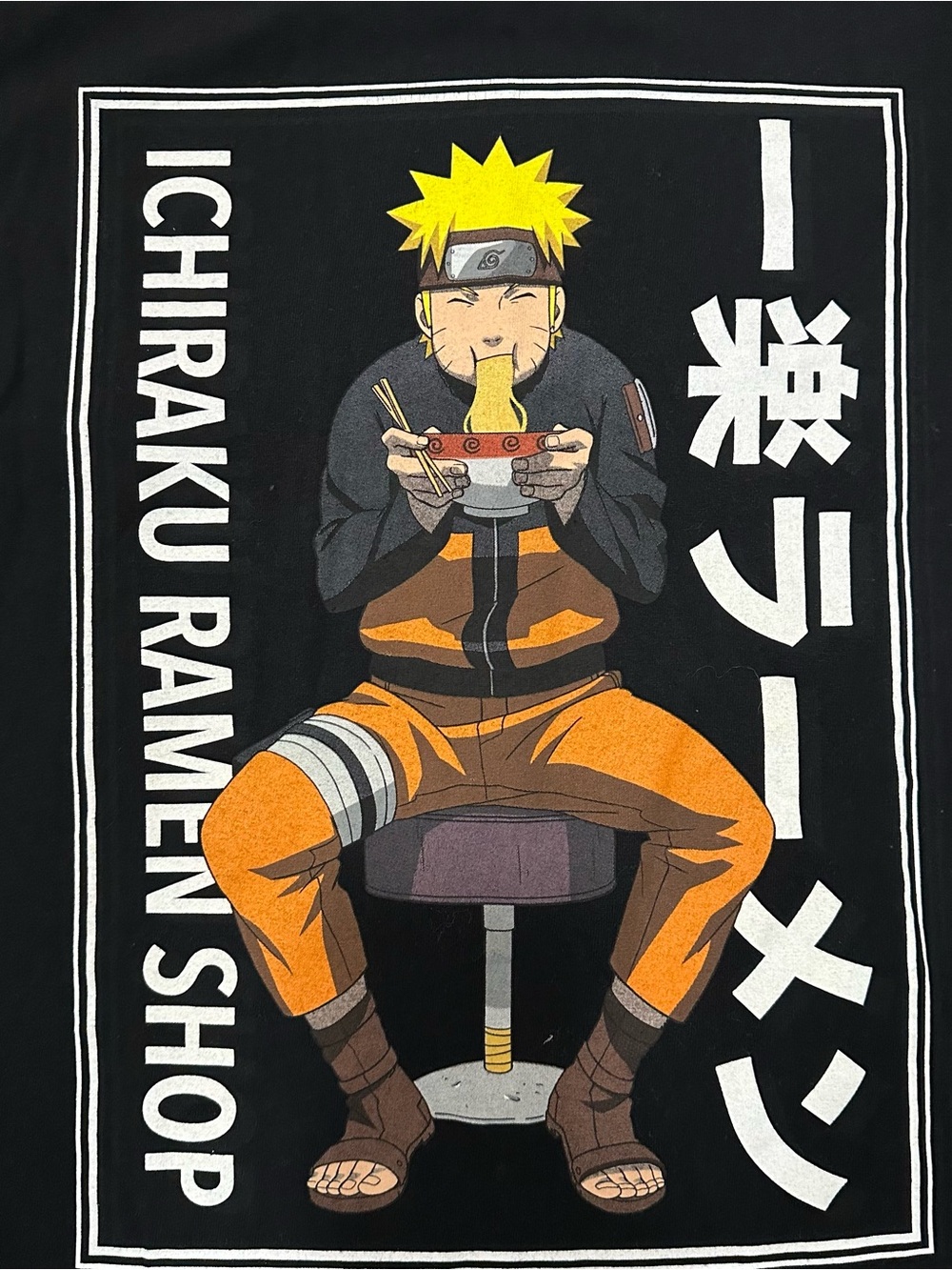Naruto Shippuden Ichiraku Ramen Shop Black Anime Graphic Tee